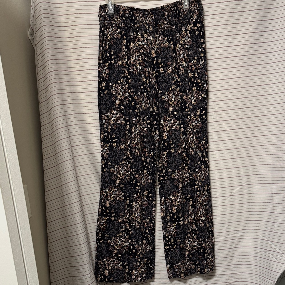 Maurices Black and White Floral Pants